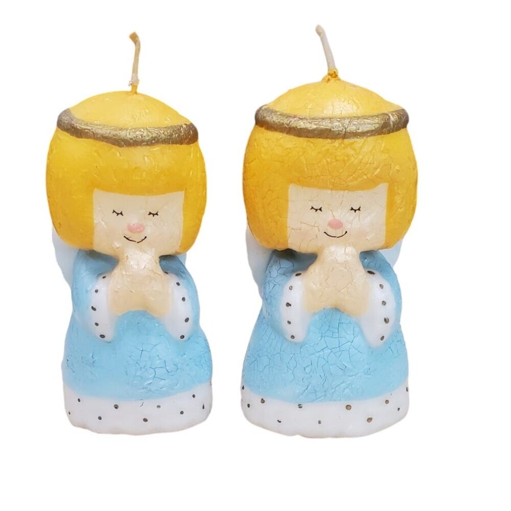 Vintage Angel Candles 1960s Beacon Hill and Co. (Set of 2), PRE-OWNED